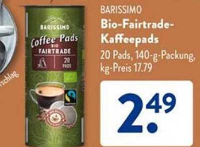 BARISSIMO Bio-Fairtrade™-Kaffeepads