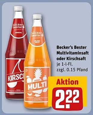 Becker's Bester Multivitaminsaft oder Kirschsaft