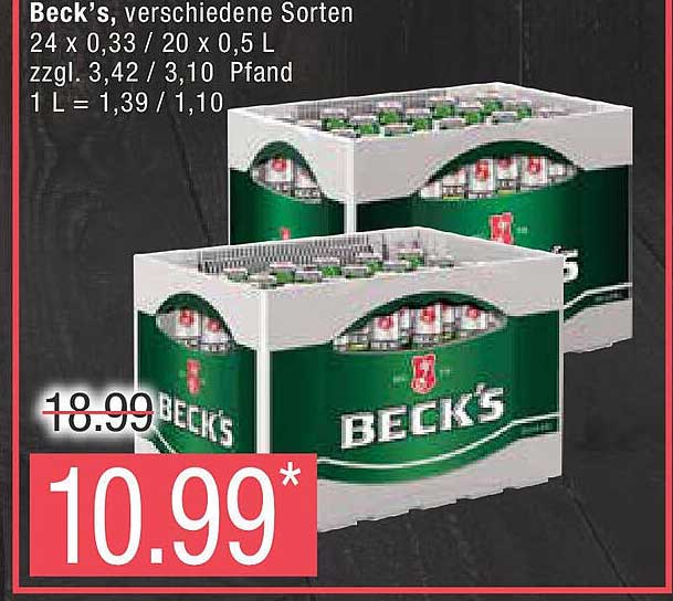 Beck's, verschiedene Sorten