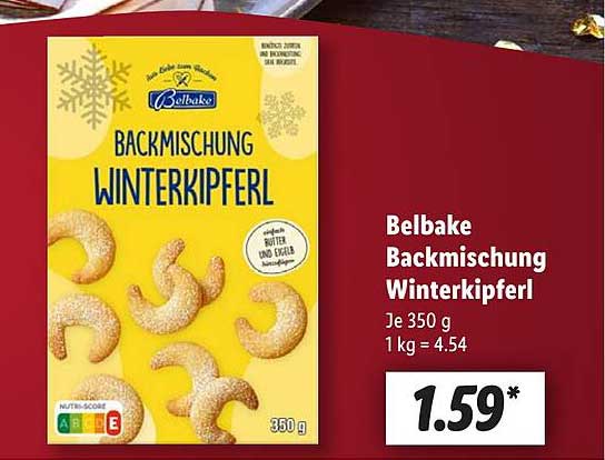 Belbake Backmischung Winterkipferl