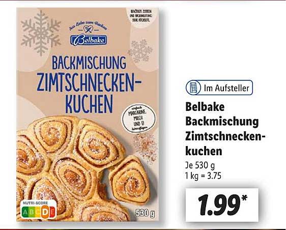 Belbake Backmischung Zimtschnecken-kuchen