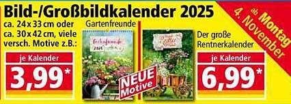 Bild-/Großbildkalender 2025