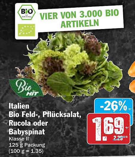 Bio Feld-, Pflücksalat, Rucola oder Babyspinat