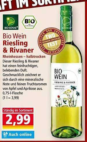 Bio Wein Riesling & Rivaner