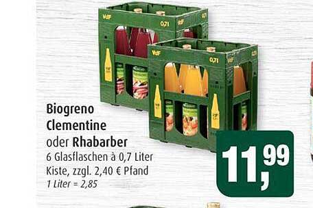 Biogreno Clementine oder Rhabarber