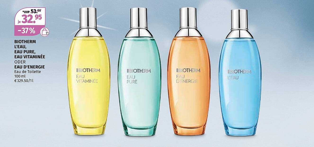 BIOTHERM L'EAU, EAU PURE, EAU VITAMINÉE ODER EAU D'ÉNERGIE