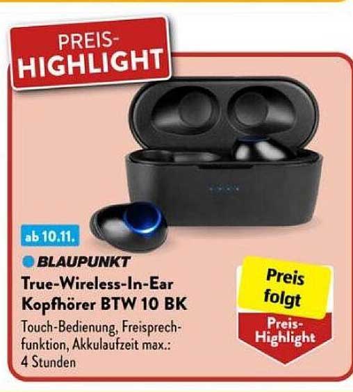 BLAUPUNKT True-Wireless-In-Ear Kopfhörer BTW 10 BK