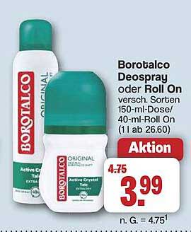 Borotalco Deospray oder Roll On