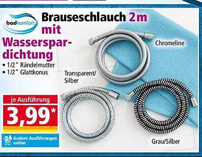 Brauseschlauch 2m mit Wasserspardichtung