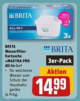 BRITA Wasserfilter-Kartusche »MAXTRA PRO All-in-1« 3er-Pack