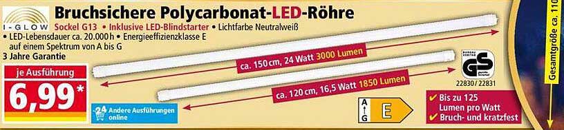 Bruchsichere Polycarbonat-LED-Röhre