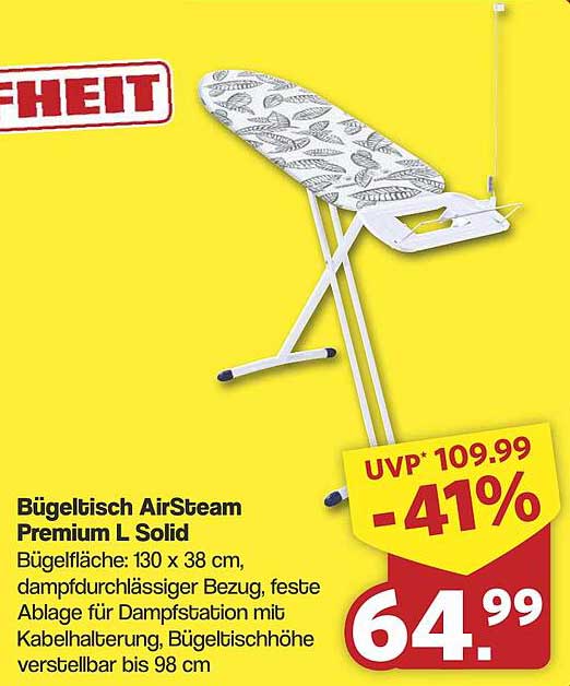 Bügeltisch AirSteam Premium L Solid