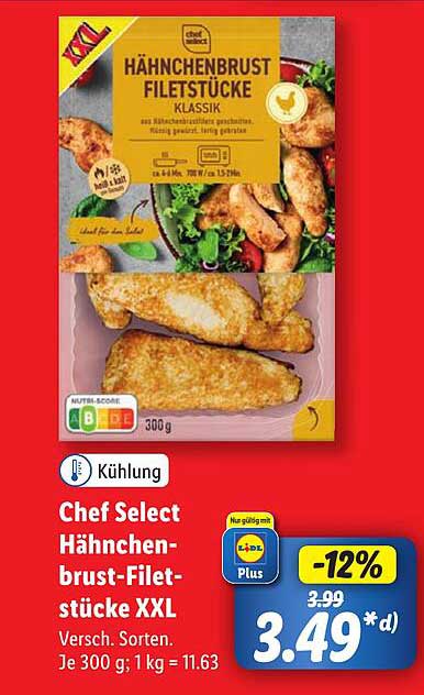 Chef Select Hähnchenbrust-Filetstücke XXL