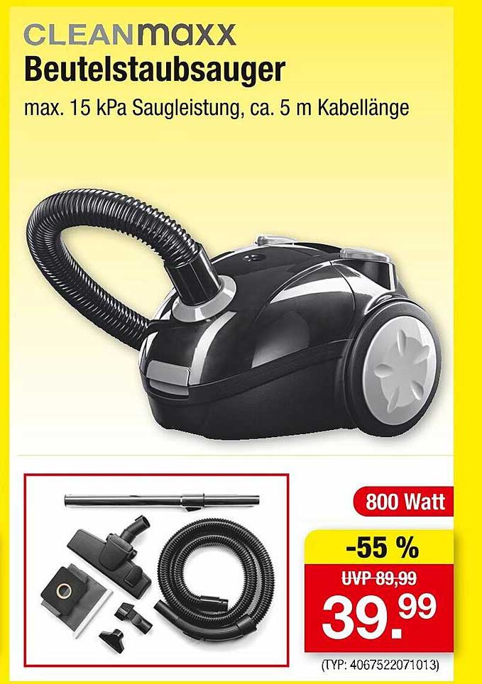 CLEANmaxx Beutelstaubsauger