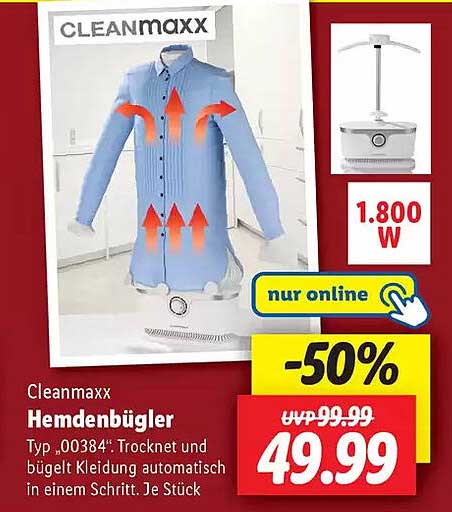 Cleanmaxx Hemdenbügler