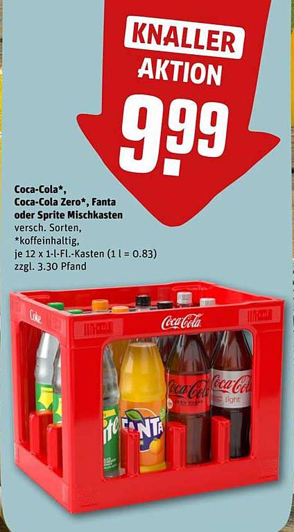 Coca-Cola*, Coca-Cola Zero*, Fanta oder Sprite Mischkasten