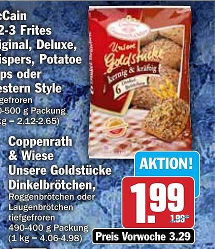 Coppenrath & Wiese Unsere Goldstücke Dinkelbrötchen, Roggenbrötchen oder Laugenbrötchen