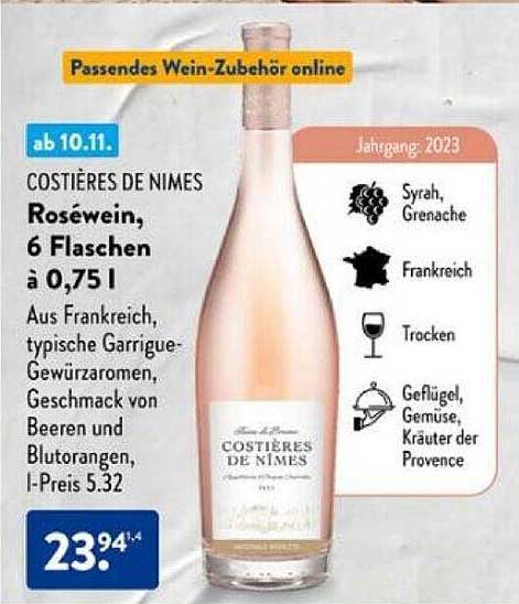 COSTIÈRES DE NÎMES Roséwein