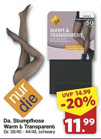 Da. Stumpfhose Warm & Transparent