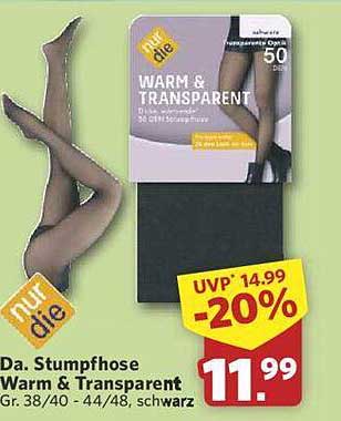 Da. Stumpfhose Warm & Transparent