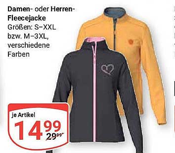 Damen- oder Herren-Fleecejacke