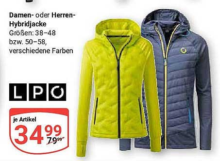 Damen- oder Herren-Hybridjacke