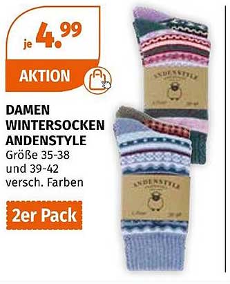 Damen Wintersocken Andenstyle