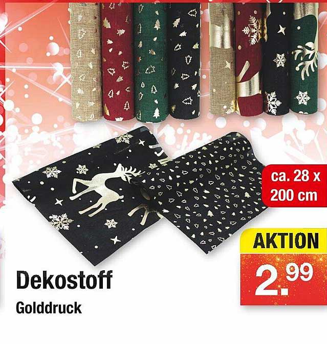 Dekostoff Golddruck