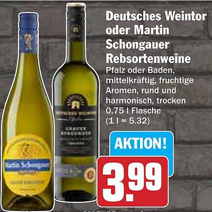 Deutsches Weintor oder Martin Schongauer Rebsortenweine