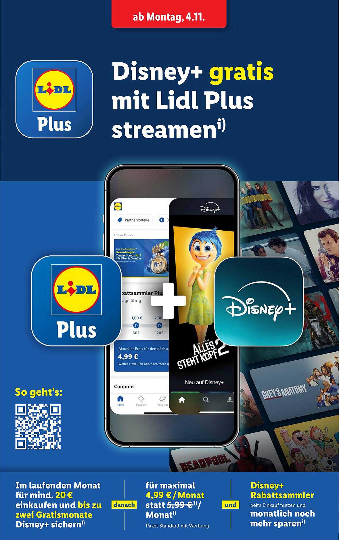 Disney+ gratis mit Lidl Plus streamen