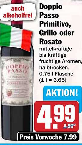 Doppio Passo Primitivo, Grillo oder Rosato