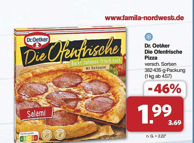 Dr. Oetker Die Ofenfrische Pizza Salami