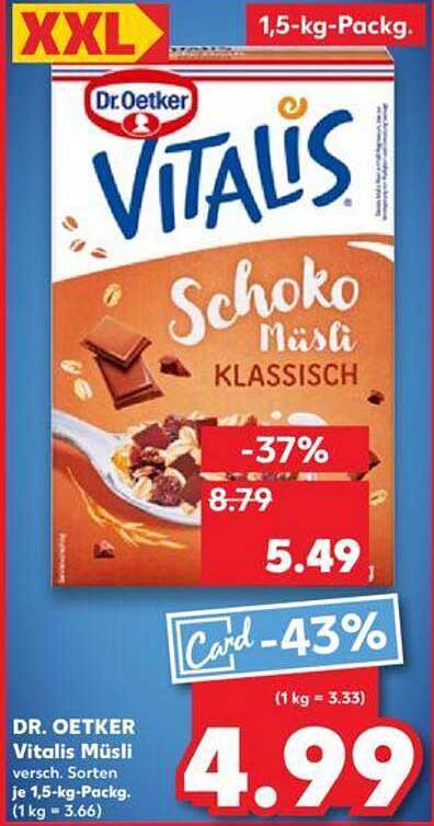 Dr. Oetker Vitalis Schoko Müsli Klassisch