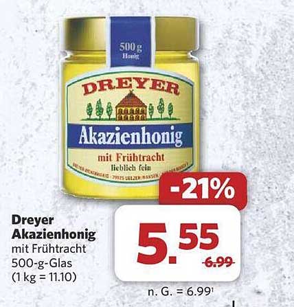 Dreyer Akazienhonig mit Frühtracht