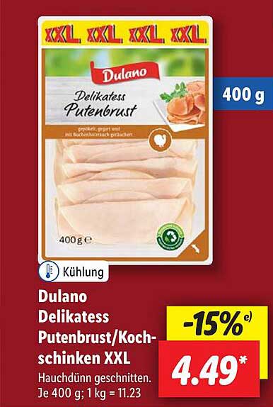 Dulano Delikatess Putenbrust/Kochschinken XXL