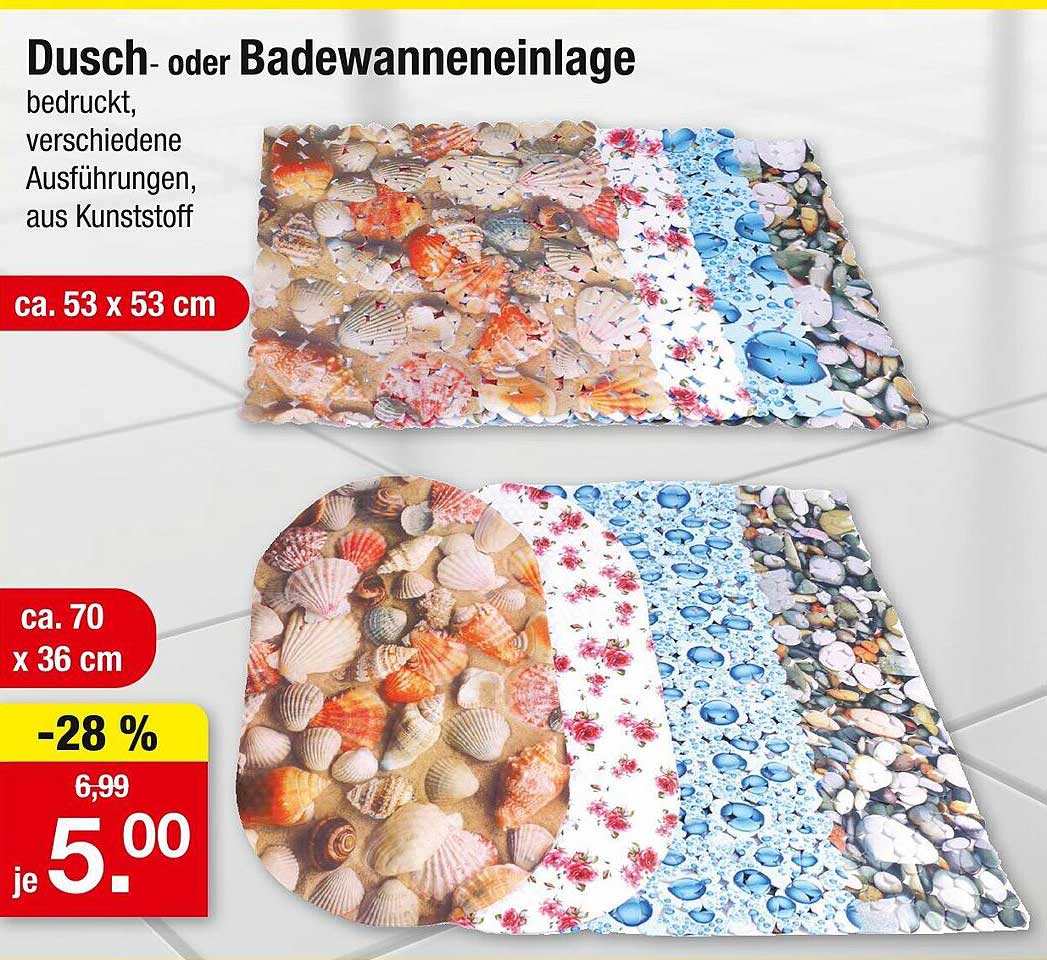 Dusch- oder Badewanneeinlage