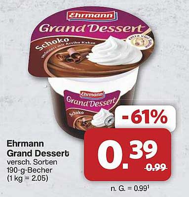 Ehrmann Grand Dessert Schoko