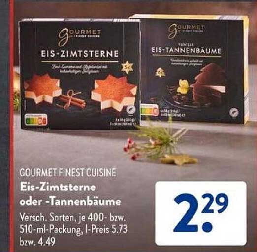 Eis-Zimtsterne oder -Tannenbäume