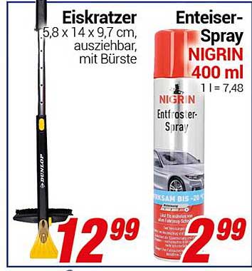 Eiskratzer  
Enteiser-Spray NIGRIN  