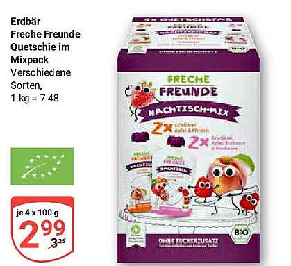 Erdbär Freche Freunde Quetschie im Mixpack