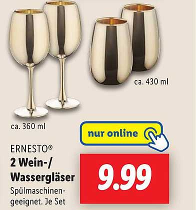 ERNESTO® 2 Wein-/Wassergläser