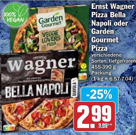 Ernst Wagner Pizza Bella Napoli oder Garden Gourmet Pizza