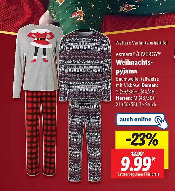 esmarà®/LIVERGY® Weihnachts-pyjama