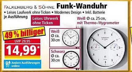 Falkenberg & Söhne Funk-Wanduhr