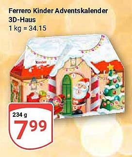 Ferrero Kinder Adventskalender 3D-Haus