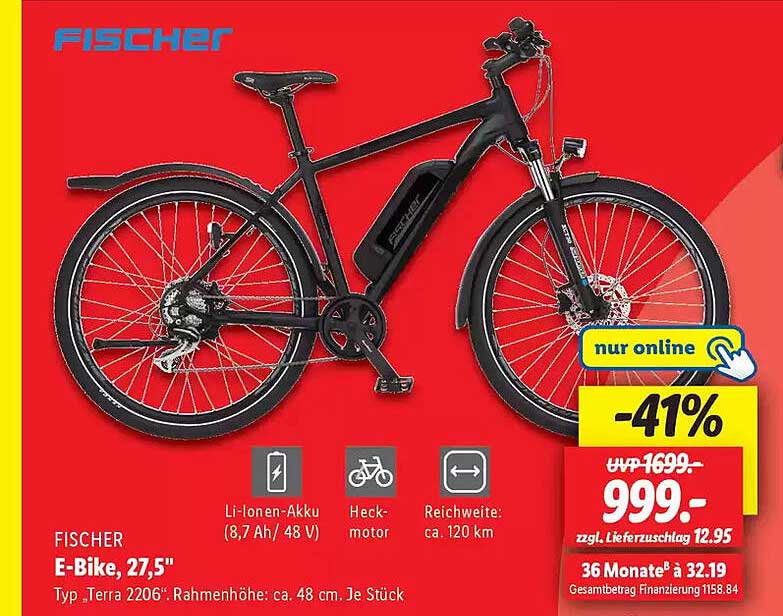 FISCHER E-Bike, 27,5"