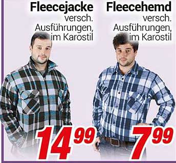 Fleecejacke  
Fleecehemd