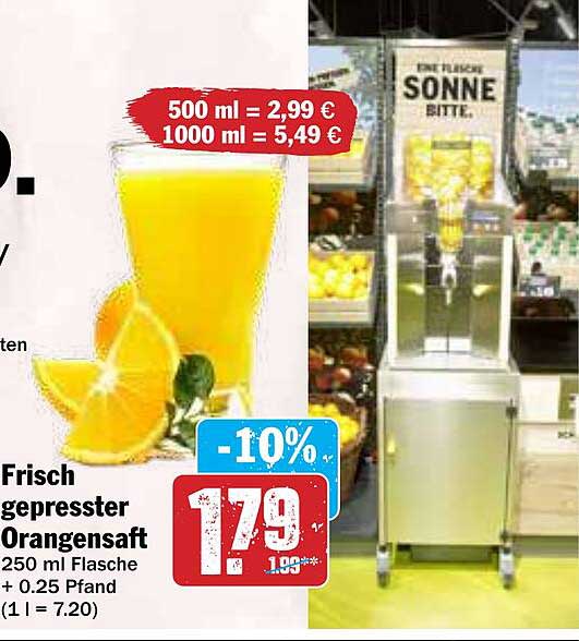 Frisch gepresster Orangensaft