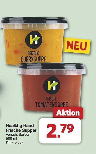 Frische Currysuppe  
Frische Tomatensuppe