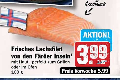 Frisches Lachsfilet von den Färöer Inseln